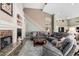 Open living room with high ceilings and a view of the kitchen at 3331 S Vine St, Chandler, AZ 85248