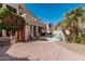 Spacious backyard patio adjacent to pool and home at 3331 S Vine St, Chandler, AZ 85248