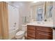 Clean bathroom with updated vanity and bathtub at 3392 E Strawberry Dr, Gilbert, AZ 85298