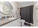 Bathroom with vanity, toilet, and shower/tub combo at 3502 W Ironwood Dr, Phoenix, AZ 85051