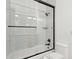 Modern bathroom with white subway tile shower and glass enclosure at 5403 E Cannon Dr, Paradise Valley, AZ 85253