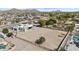 Aerial view showcasing the property's layout, spacious backyard, architectural design and neighborhood at 9437 W Avenida Del Sol Ave, Peoria, AZ 85383