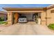 Two-car garage with additional storage space at 9610 E Rocky Lake Dr, Sun Lakes, AZ 85248