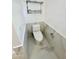 Small, modern bathroom with a toilet and stainless steel towel rack at 10113 E Topaz Dr, Scottsdale, AZ 85258