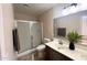 Bathroom featuring a dual sink vanity and a separate shower at 1133 E Dust Devil Dr, San Tan Valley, AZ 85143