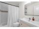 Bathroom with shower/tub combo, toilet and vanity at 1241 E Medlock Dr # 110, Phoenix, AZ 85014