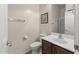 Clean bathroom with a toilet, sink, and shower at 15240 N 142Nd Ave # 2159, Surprise, AZ 85379