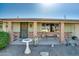 House exterior with brick facade and covered entryway at 15489 N Ridgeview Rd, Sun City, AZ 85351