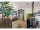 Living room with gray couch and decorative plants at 15489 N Ridgeview Rd, Sun City, AZ 85351