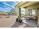 Outdoor patio area featuring an outdoor seating area and a built in fire pit at 16625 N Agate Knoll Pl, Fountain Hills, AZ 85268