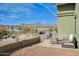 Back yard area of the house featuring an outdoor seating area and mountain views at 16625 N Agate Knoll Pl, Fountain Hills, AZ 85268