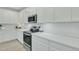 Modern kitchen with white cabinets and stainless steel appliances at 1671 E Dogwood Ln, Gilbert, AZ 85295