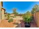 Pathway through a beautifully landscaped backyard at 18187 W Wind Song Ave, Goodyear, AZ 85338