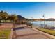 Lakeside gazebo with seating area and a dock at 18187 W Wind Song Ave, Goodyear, AZ 85338