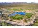 Aerial view of golf course and surrounding desert landscape at 19007 E Lazo Ct, Rio Verde, AZ 85263