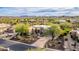 Aerial view of a single-story house with a large backyard and pool at 19007 E Lazo Ct, Rio Verde, AZ 85263