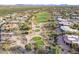 Aerial view showing homes and golf course at 19007 E Lazo Ct, Rio Verde, AZ 85263