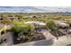 Aerial view of a single-story house with a large backyard and pool at 19007 E Lazo Ct, Rio Verde, AZ 85263