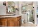 Elegant bathroom with a walk-in shower and tiled flooring at 19007 E Lazo Ct, Rio Verde, AZ 85263