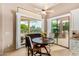 Kitchen breakfast nook with view of backyard pool at 19007 E Lazo Ct, Rio Verde, AZ 85263