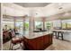 Large kitchen island with granite countertop and seating at 19007 E Lazo Ct, Rio Verde, AZ 85263