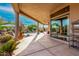 Covered patio with pool and mountain views at 19007 E Lazo Ct, Rio Verde, AZ 85263