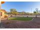 Backyard oasis with artificial turf and mountain view at 213 E Summerside Rd, Phoenix, AZ 85042