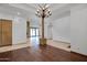 Bright dining room featuring hardwood floors and chandelier at 2731 E Laurel Ln, Phoenix, AZ 85028