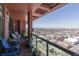 Balcony with stunning views of the city, mountains and outdoor seating at 310 S 4Th St # 2202, Phoenix, AZ 85004