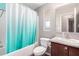 Clean bathroom with shower/tub combo and vanity at 3104 E Broadway Rd # 9, Mesa, AZ 85204