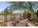 Landscaped backyard with stone wall and mountain views at 3554 N Hooper St, Buckeye, AZ 85396