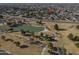 Aerial view showing home location near park at 4027 E Pueblo Ave, Mesa, AZ 85206