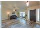 Living room featuring wood-look floors and recessed lighting at 4027 E Pueblo Ave, Mesa, AZ 85206