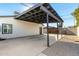 Covered patio area with gravel and side yard access at 4608 N 12Th Pl, Phoenix, AZ 85014