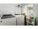 Laundry room with washer, dryer, and storage shelves at 4608 N 12Th Pl, Phoenix, AZ 85014