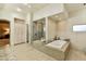 Spa-like bathroom with soaking tub and walk-in shower at 5301 E Calle Del Norte --, Phoenix, AZ 85018