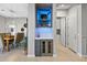 Modern wet bar with wine cooler and under-cabinet lighting at 5622 S Tobin Ave, Mesa, AZ 85212