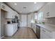 Modern kitchen featuring white cabinets, stainless steel appliances, and quartz countertops at 5821 W Kesler St, Chandler, AZ 85226