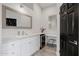 Modern bathroom with vanity and wine cooler at 6131 E Kings Ave, Scottsdale, AZ 85254