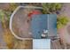 Aerial view of a home showcasing the roofline and backyard at 831 N Arroya Rd, Apache Junction, AZ 85119