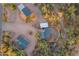 Aerial view of a property with multiple buildings and surrounding desert landscape at 831 N Arroya Rd, Apache Junction, AZ 85119