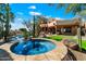 Relaxing hot tub nestled in a desert landscape at 8375 E Via Dona Rd, Scottsdale, AZ 85266