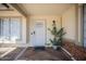 Front entry with security door and potted plant at 8520 W Palm Ln # 1049, Phoenix, AZ 85037