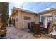 Outdoor patio with seating area and string lights at 10317 E Tillman Ave, Mesa, AZ 85212