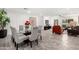 Modern dining room with glass table and grey chairs at 1152 W Greenway Dr, Tempe, AZ 85282