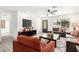 Bright living room featuring hardwood floors and a large TV at 1152 W Greenway Dr, Tempe, AZ 85282