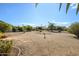 Large backyard with gravel and a circular garden at 12323 W Tigerseye Dr, Sun City West, AZ 85375