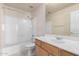 Bathroom with a single vanity, tub, and shower at 16614 N 51St St, Scottsdale, AZ 85254