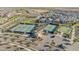 Aerial view of community with tennis and pickleball courts at 17256 W West Wind Dr, Surprise, AZ 85387