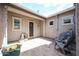 Private courtyard with seating and potted plants at 18370 W Goldenrod St, Goodyear, AZ 85338